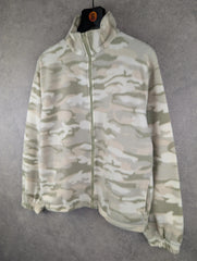Authentic Clothing Company Fleece Womens Large L Camouflage Full Zip
