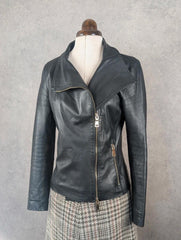 Albano Leather Jacket Women’s XS Black Made in Italy