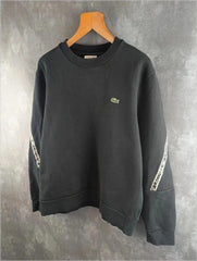Lacoste Jumper Mens Large L Black Pullover