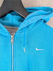 Nike Jumper Womens M Medium Blue Y2K Hoodie Full Zip