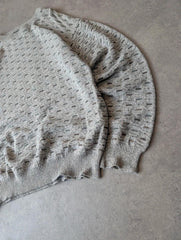 American Vintage Knitted Pullover Jumper Men’s Large Beige Made In USA Cotton