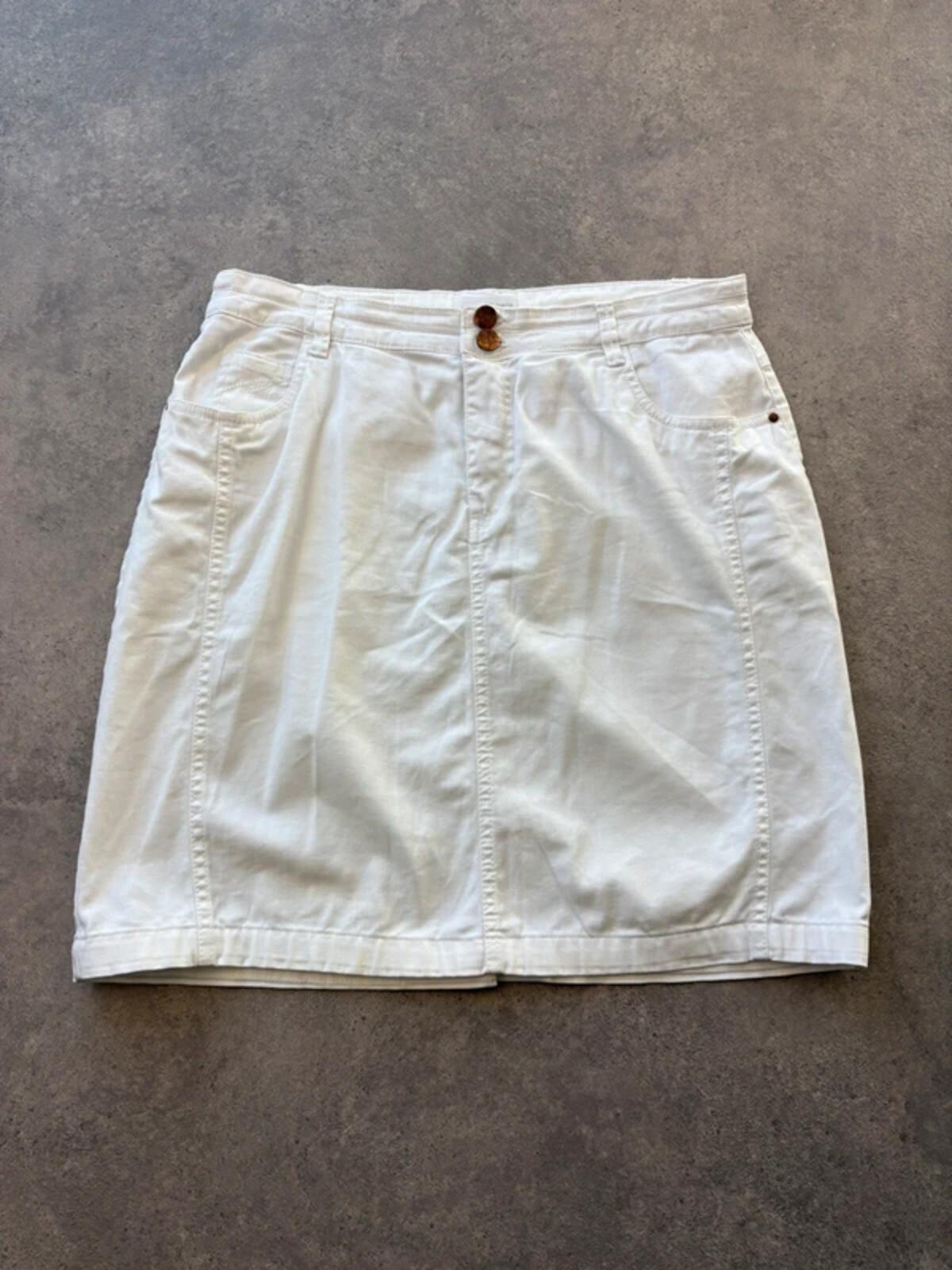 Charles Vögele Mini Skirt Women’s Large White Denim Casual Summer