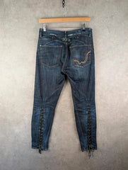 Replay Jeans Womens W30 L29 Blue Denim Italy Lace Slim