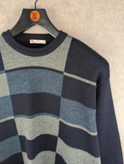 St Michael Jumper Mens M Medium Navy Vintage 90s Wool