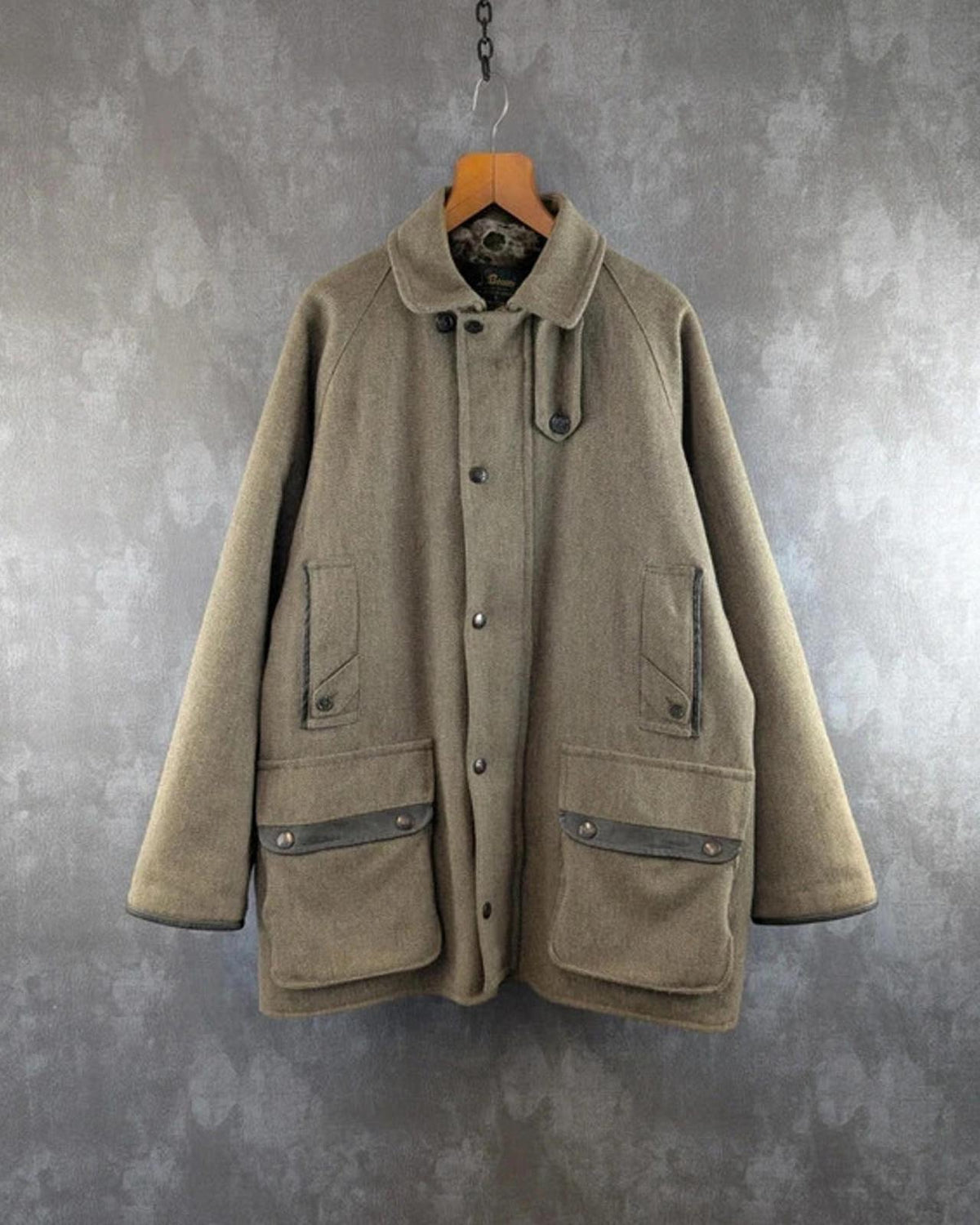 Beaver of Bolton Hunting Coat Mens Large L Tweed Khaki Field Shooting Vintage