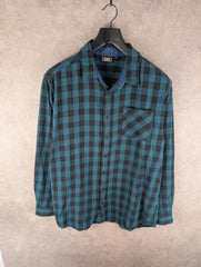 DMG Shirt Mens XXL 2XL Regular Flannel Checker Cotton
