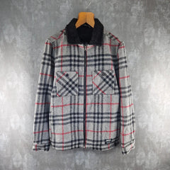 Wesc Jacket Mens Medium M Checked Full Zip