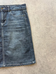 Montego Denim Skirt Women’s Medium Blue Midi Festival Y2K Casual