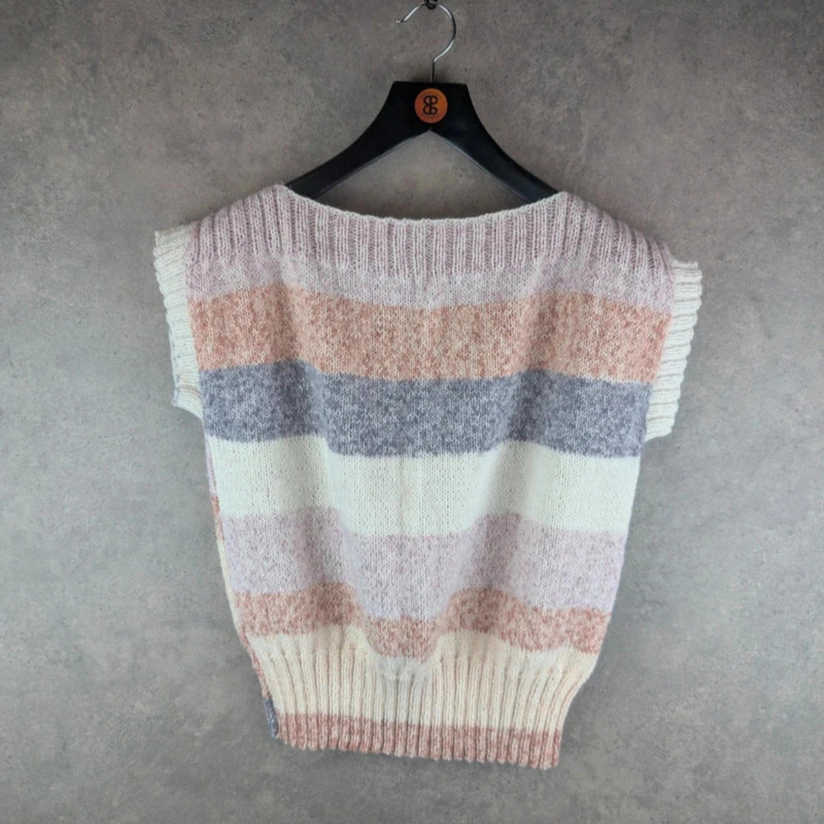 Hand Knitted Jumper Womens M Medium Sleeveless