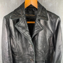 Andrew Marc Jacket Mens Small S Black Leather
