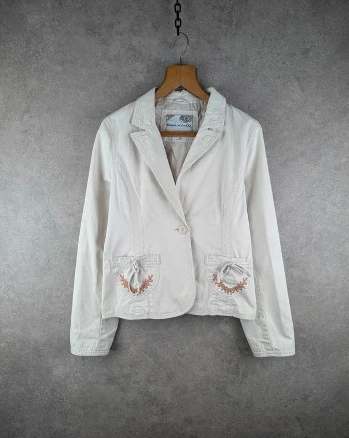 Immortelle Jacket Womens Medium M Cream Y2K