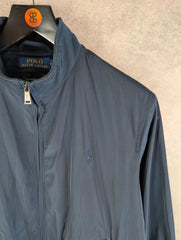 Ralph Lauren Polo Jacket Mens M Medium Navy Bomber Shimmer