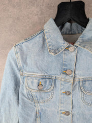 Quicksilver Jacket Womens XS Extra Small Blue Denim Y2K