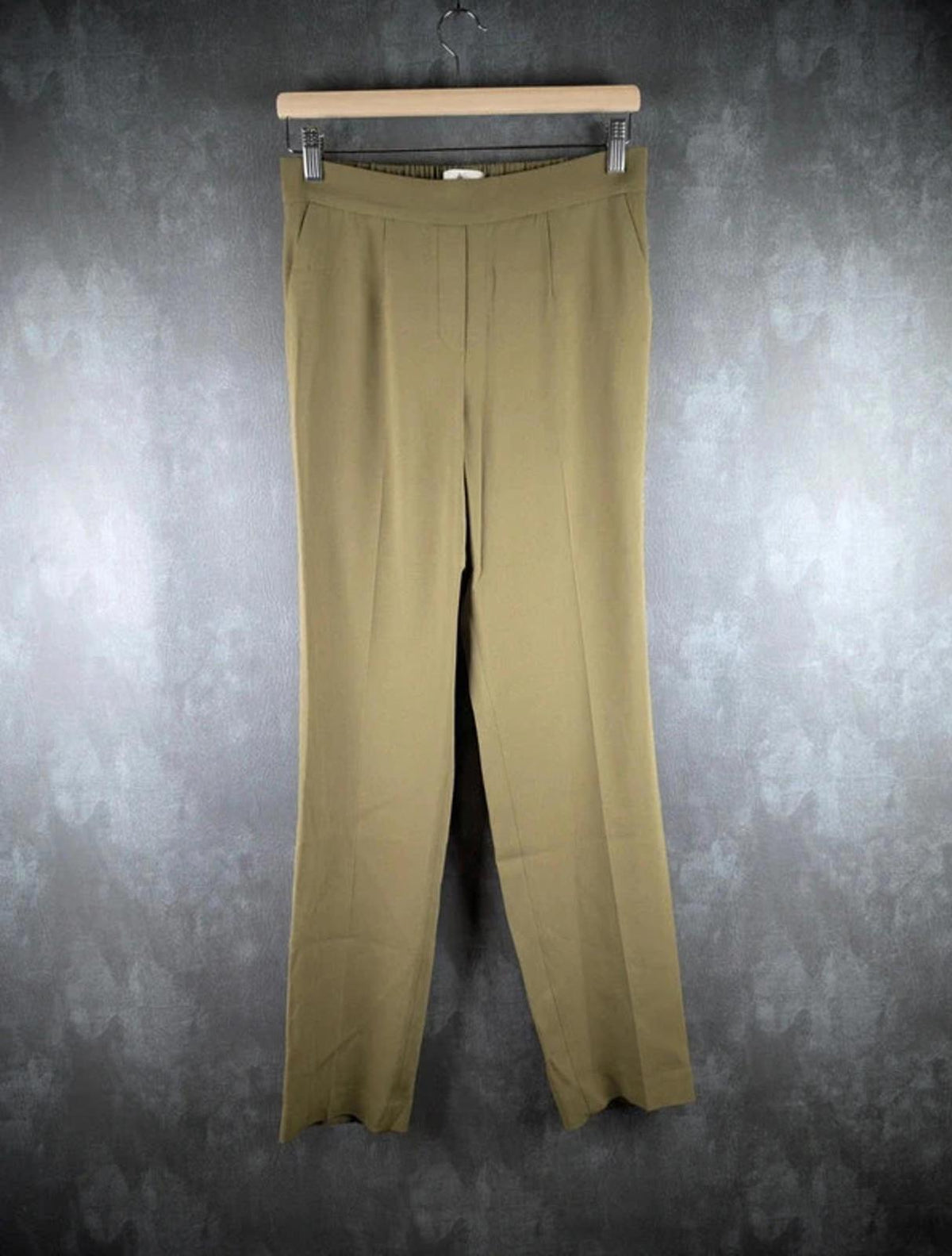 Babaton Trousers Green Womens Extra Small XS Wide-Leg
