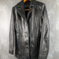 Andrew Marc Jacket Mens Small S Black Leather