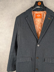 Harry Brown Coat Mens M Medium Grey Overcoat Smart