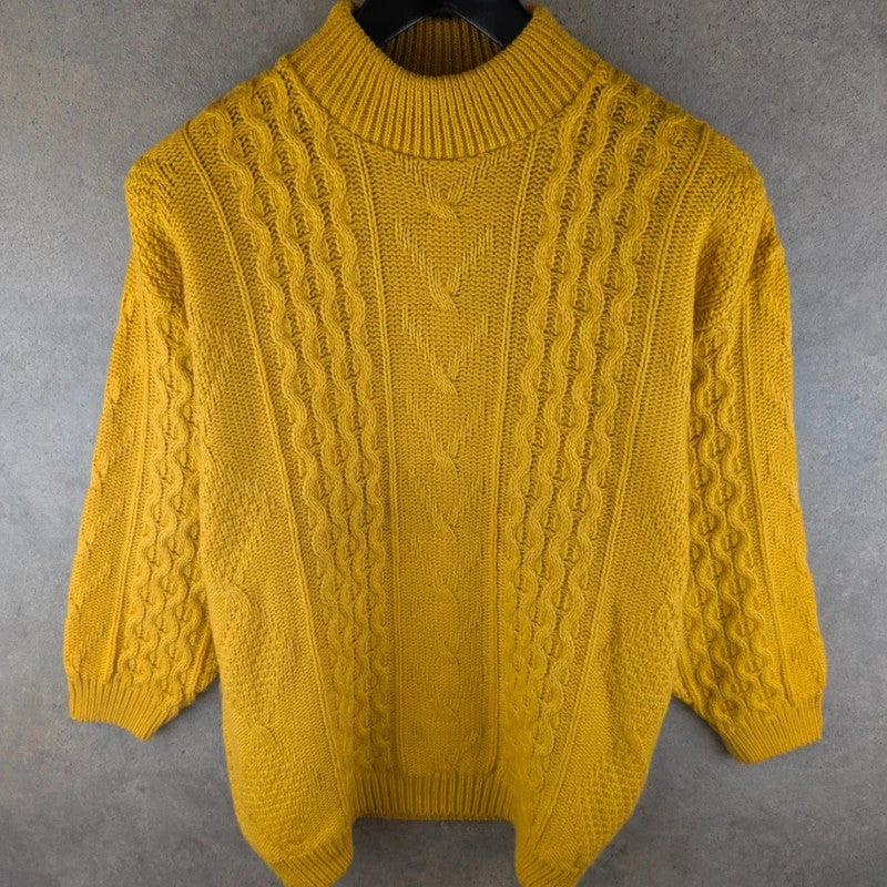 Creazioni Jumper Womens XL Extra Large Yellow Knitted Vintage Italian