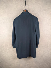 Portfolio Overcoat Womens M Medium Navy Cashmere Wool Vintage