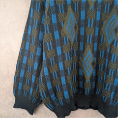 Hom Jumper Mens XL Extra Large Blue Knitted Vintage Pullover