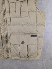 Ralph Lauren Polo Gilet Mens XL Extra Large Brown Technical Vintage 90s