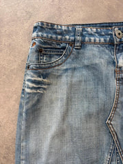 Esprit Denim Midi Skirt Women’s Medium W32 Blue Festival Country Y2K Summer