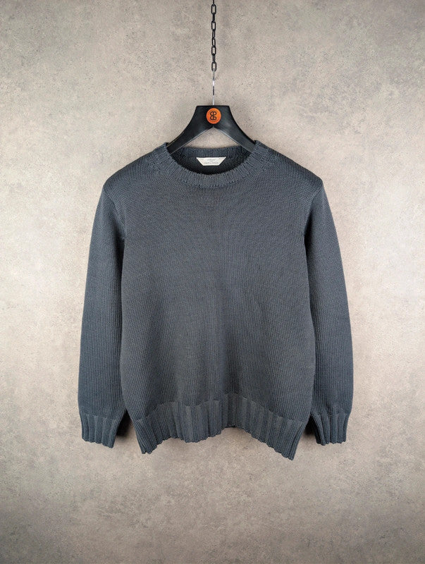 St Michael Jumper Mens Medium M Grey Knitted Vintage