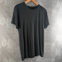 All Saints T-Shirt Mens Medium M Black Short Sleeve