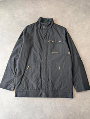 Peak Performance Jacket Mens Large Insulated Canvas Utility Workwear Coat Black