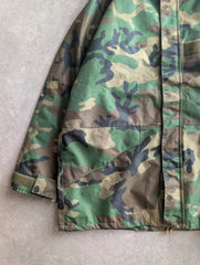 Italian Military Waterproof Jacket Men's XL Camouflage Hooded Army Outdoor