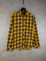8mm Shirt Mens M Medium Regular Flannel Checked Cotton