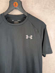 Under Armour T-Shirt Mens M Medium Black Gym Training Running