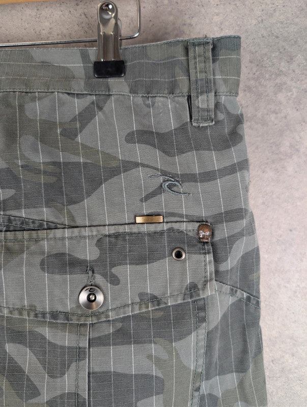Ripcurl Trousers Mens W34 L33 Y2K Camo Cargo Surfing Ripstop