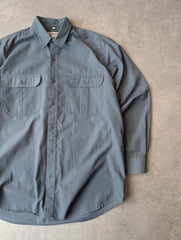 Y2K Utility Shirt Men’s XL Grey Workwear Technical Long Sleeve Oversized