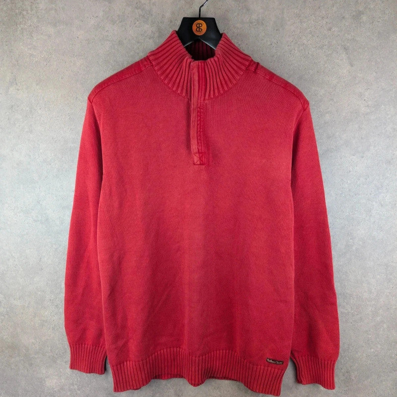 Marlborough Classics Jumper Mens XXL 2XL Red Knitted Vintage 90s Pullover
