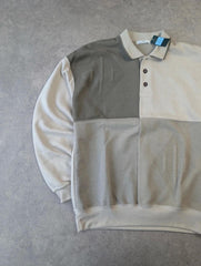 St Michael Vintage 1990s Pullover Jumper Men’s Medium Knitted Polo Sweatshirt
