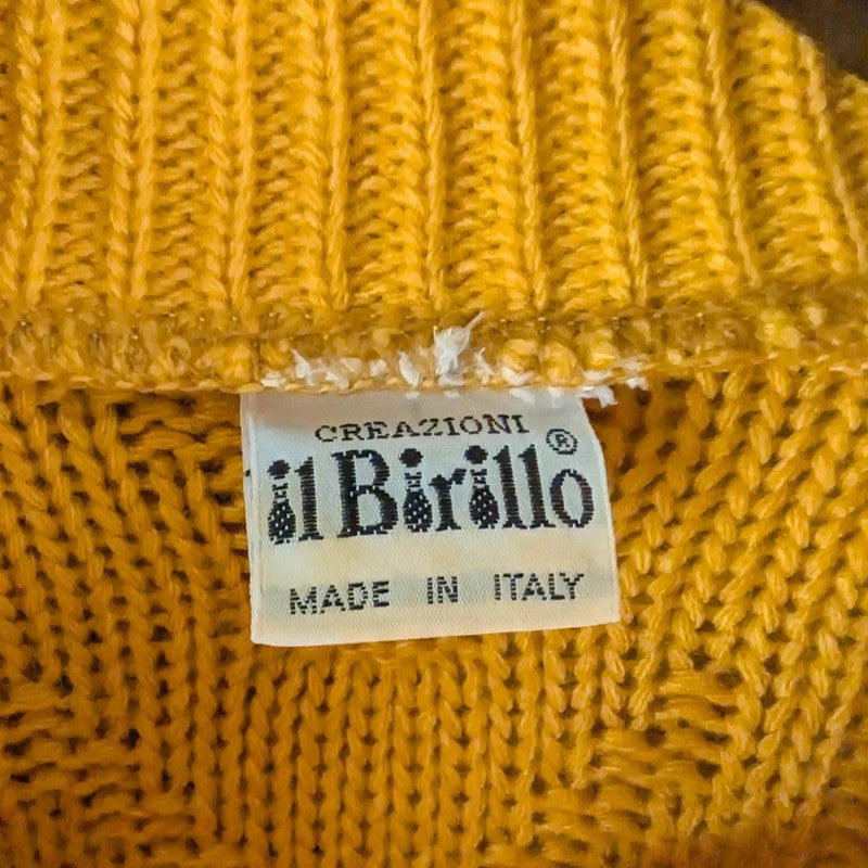 Creazioni Jumper Womens XL Extra Large Yellow Knitted Vintage Italian