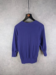 Hobbs Jumper Womens Medium M Purple Knitted Merino Wool
