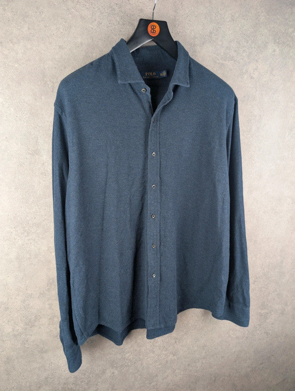 Ralph Lauren Shirt Mens XXL 2XL Navy Long Sleeve Cotton