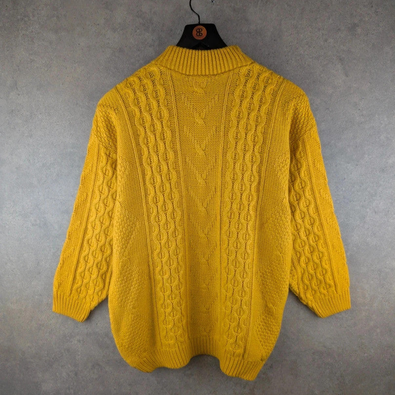 Creazioni Jumper Womens XL Extra Large Yellow Knitted Vintage Italian
