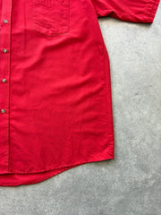 Vintage Shirt Men’s XL American Utility WorkwearRed Button Up Short Sleeve