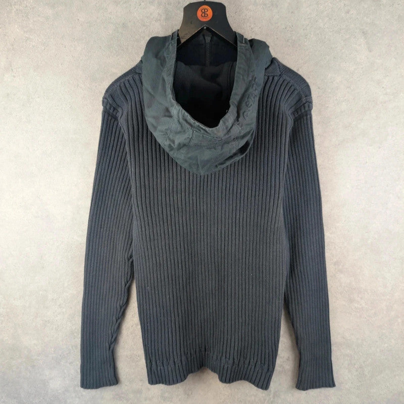 G-Star Raw Jumper Womens XL Extra Large Y2K Knitted Hoodie Grey