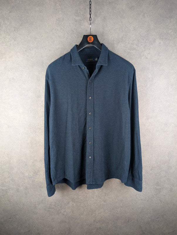 Ralph Lauren Shirt Mens XXL 2XL Navy Long Sleeve Cotton