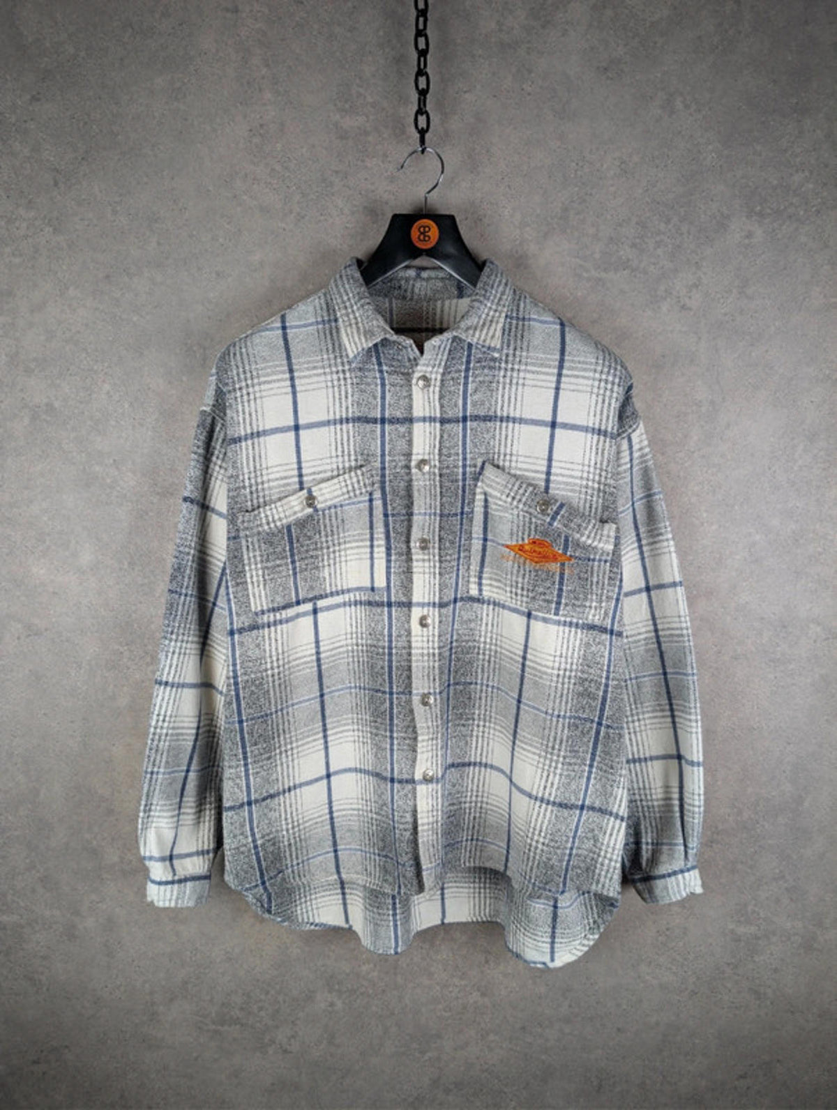 Quiksilver Shirt Mens Large L Vintage 90s Heavy Cotton Long Sleeve