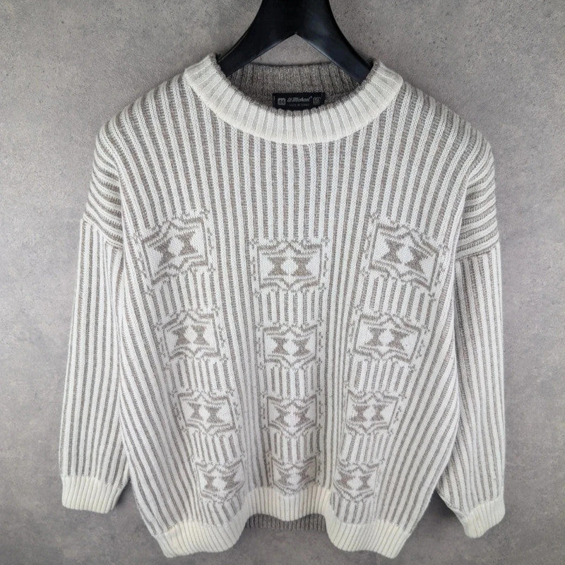 St Michael Jumper Mens Large L Knitted Vintage Retro Pullover
