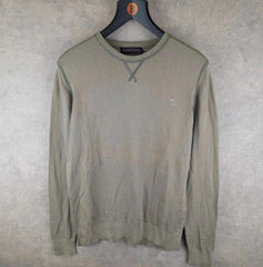 Trussardi Jumper Mens Small S Khaki Knitted Pullover Italian