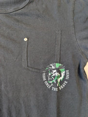 Diesel Y2K T-Shirt Men’s Medium Black Short Sleeve Designer Pocket Tee