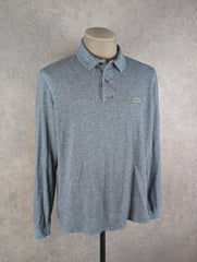 Lacoste Polo Shirt – Women’s Large – Grey – Long Sleeve Classic