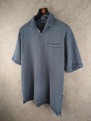 Old Ireland Polo Shirt Mens Extra Large XL Blue Vintage 90s