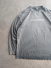 Y2K T-Shirt Men's XL Grey Y2K Thrashed Distressed Faded Grunge