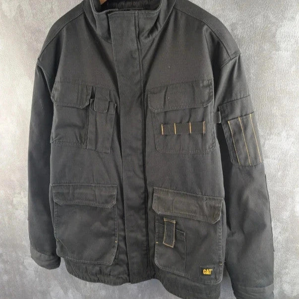 CAT Utility Workwear Jacket Heavy Duty Men's Medium Black